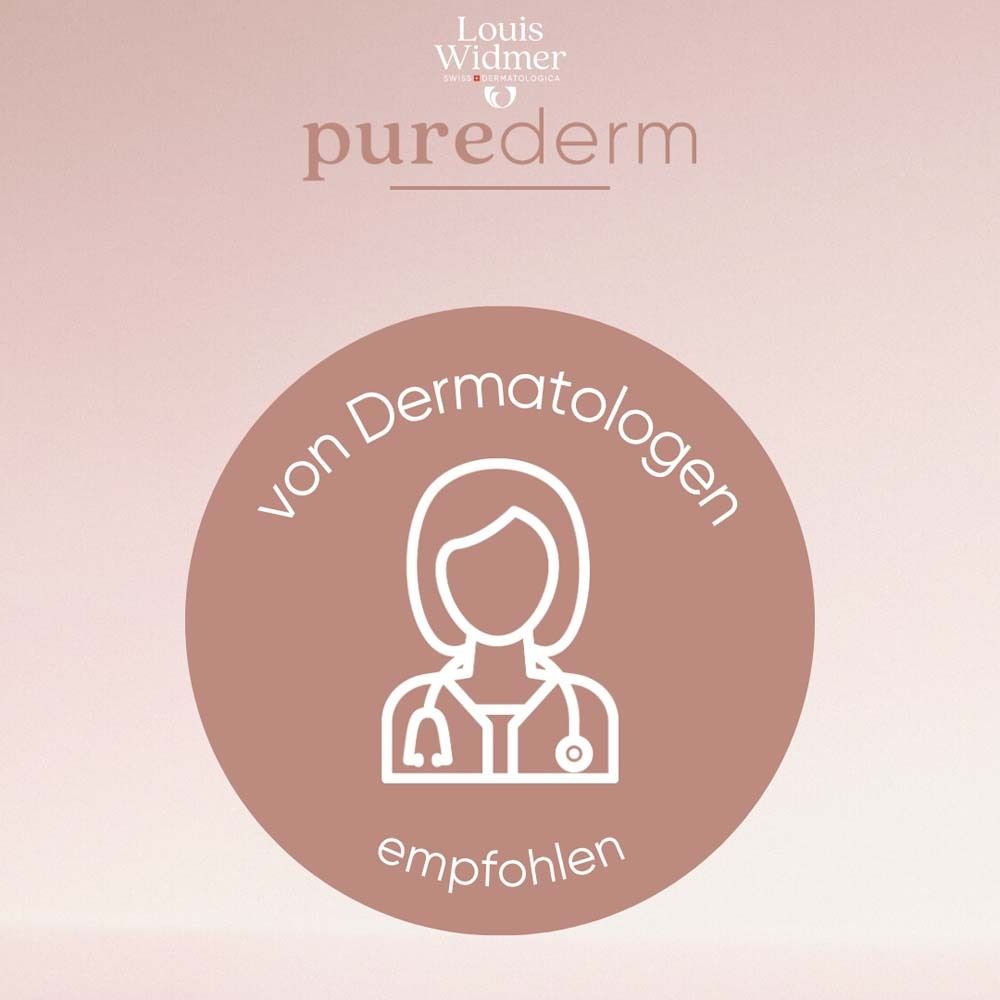 Autocollant rond : Recommandé par les dermatologues. Femme avec stéthoscope.