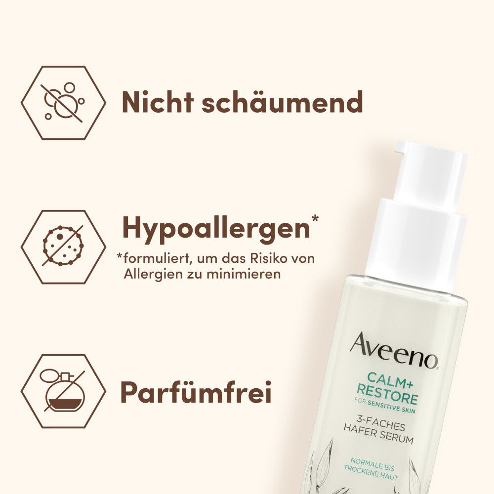 Aveeno® CALM+RESTORE 3-faches Hafer Serum für normale & empfindliche Haut
