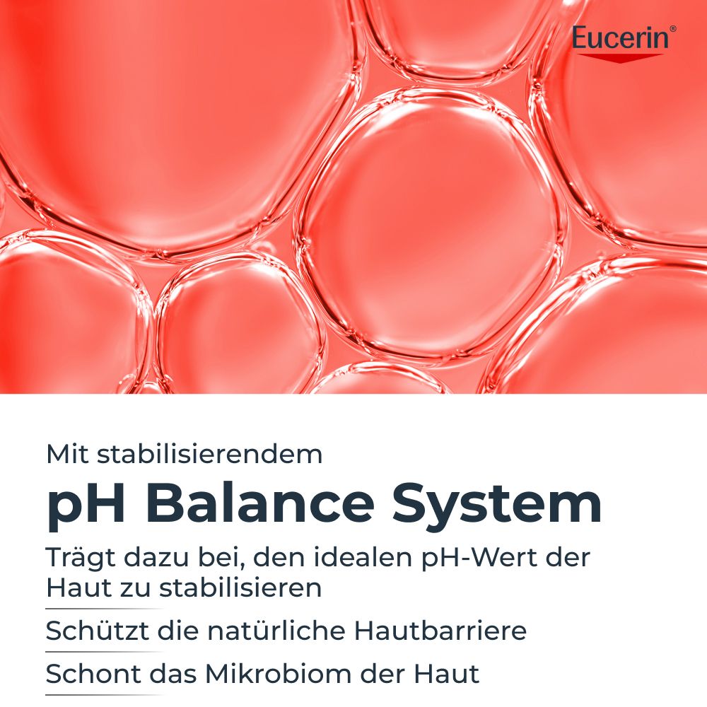 Système Eucerin pH Balance stabilise le pH idéal de la peau.