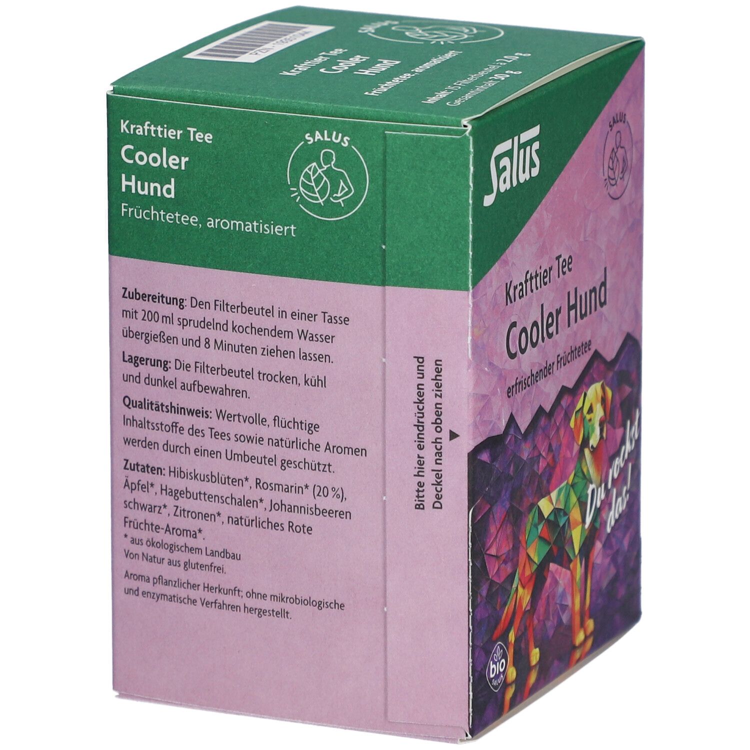 Salus Tisane Chien cool - Tisane aux fruits bio - 15 sachets filtres