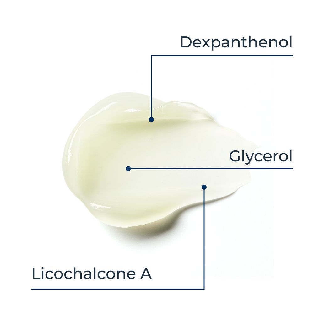 Texture de baume à lèvres Eucerin avec ingrédients
