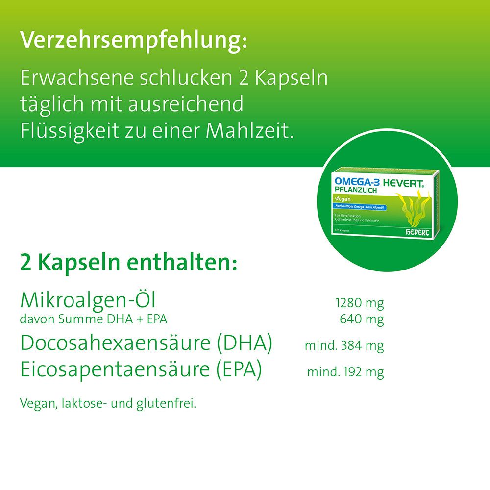OMEGA-3 HEVERT pflanzlich Weichkapseln