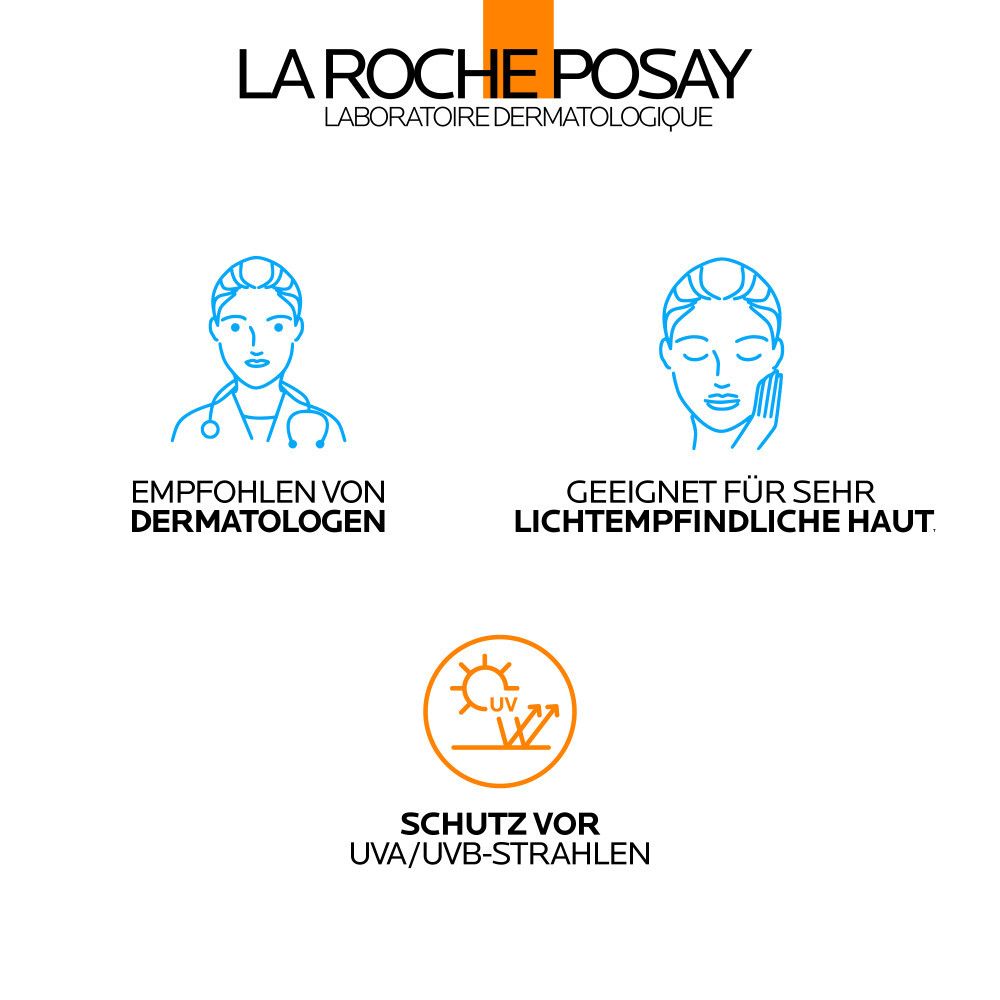 La Roche-Posay: Recommandé par les dermatologues, adapté aux peaux très sensibles à la lumière. Protection contre les rayons UVA/UVB.