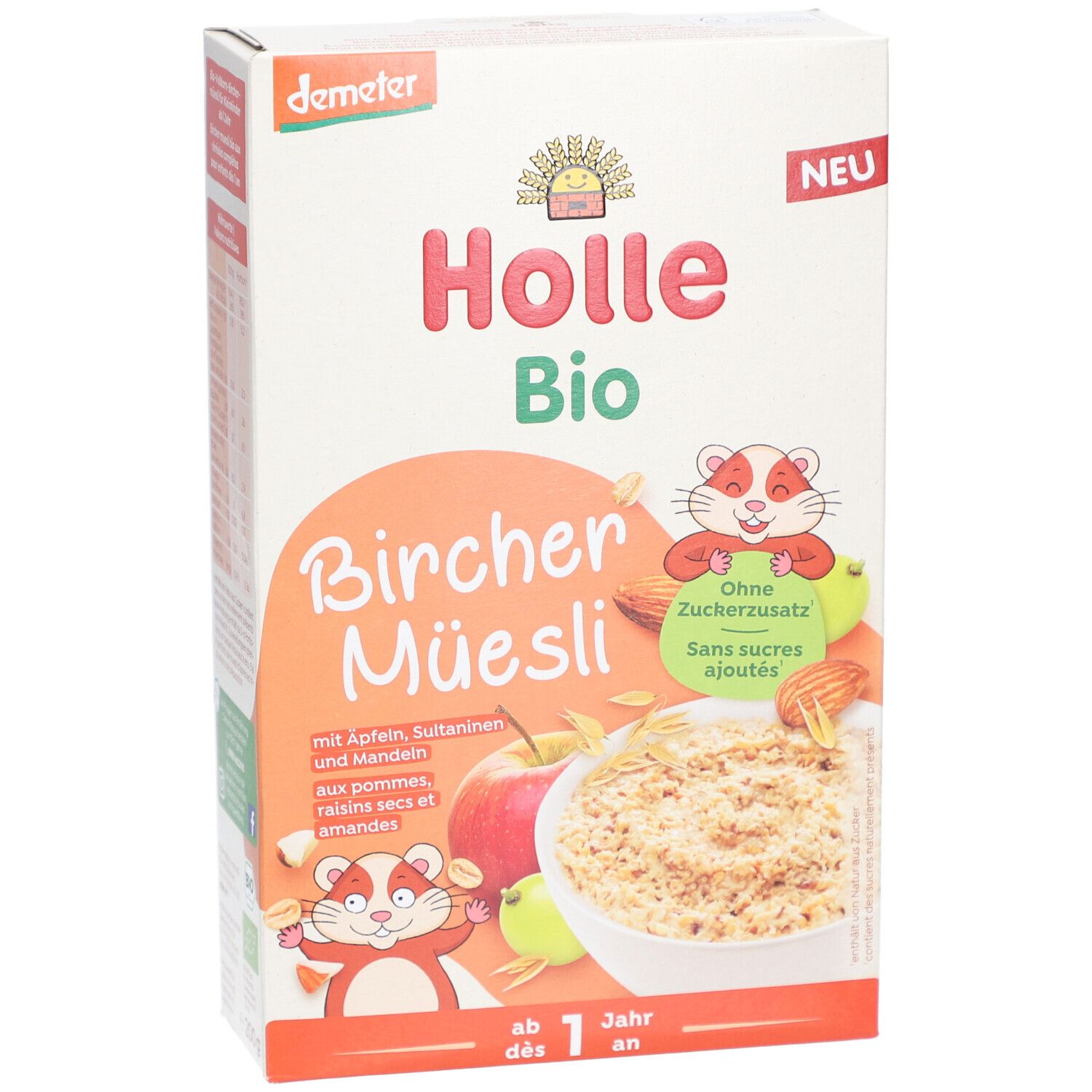 Holle Bio Bircher müesli complet - Pommes, raisins sultanes & amandes