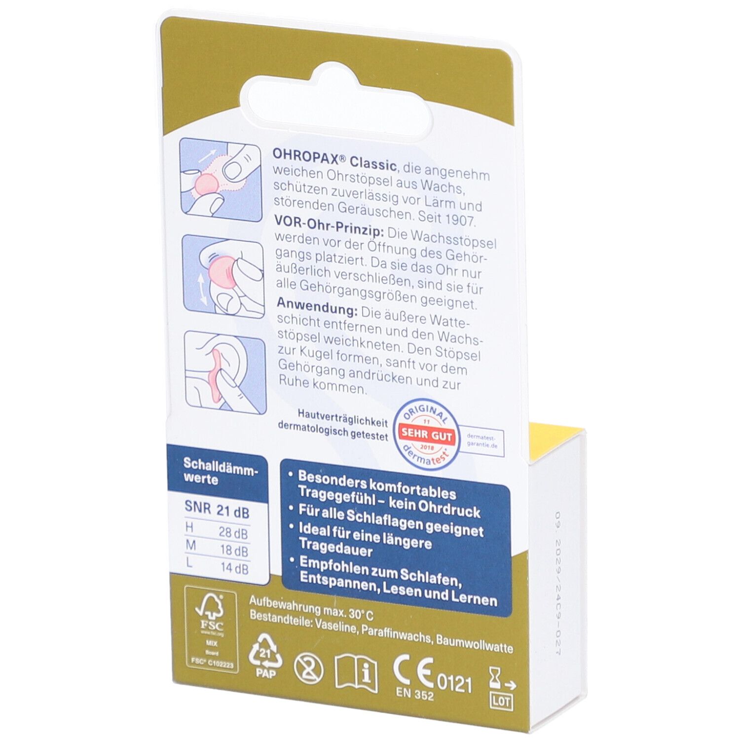 OHROPAX® Bouchons d'oreille en cire Classic