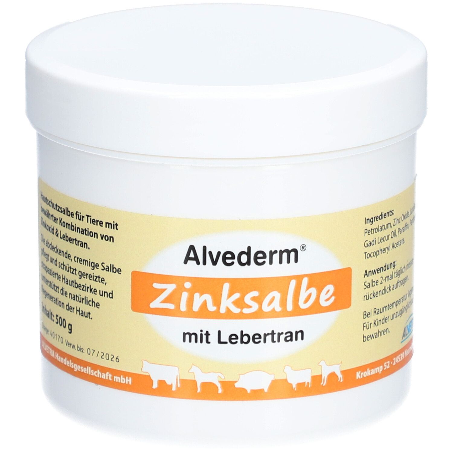 Alvederm pommade au zinc pour animaux