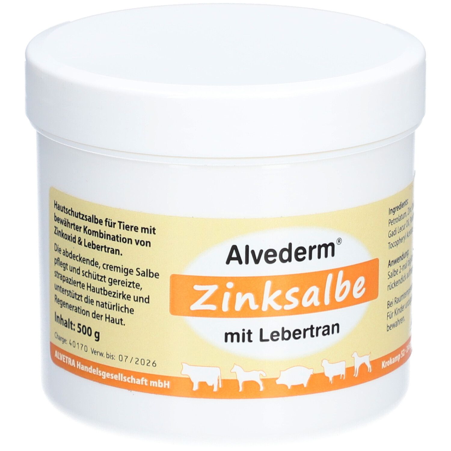 Alvederm pommade au zinc pour animaux