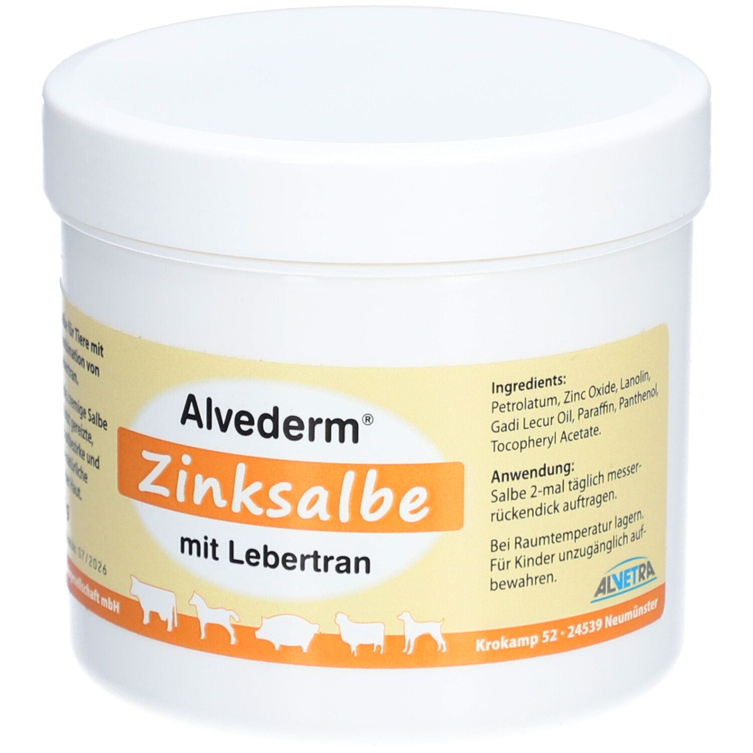 Alvederm Zinksalbe für Tiere