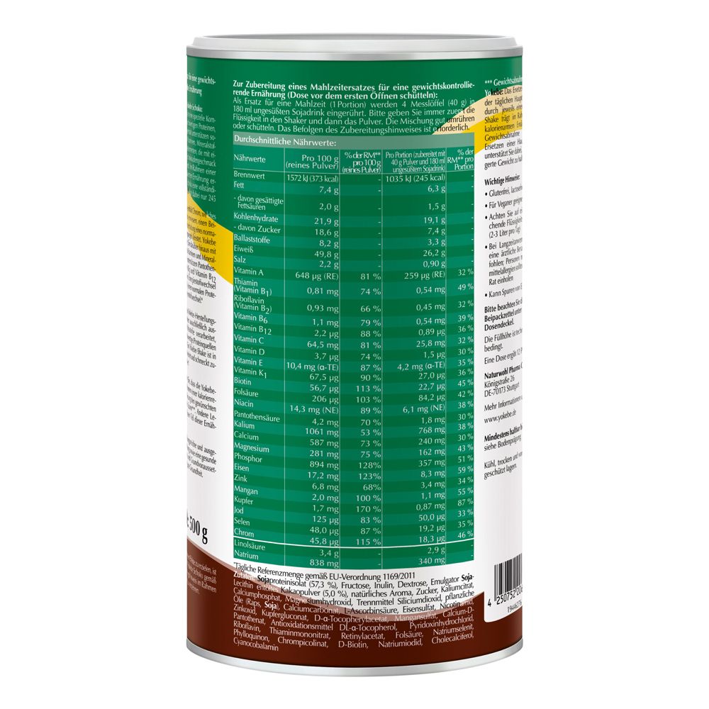 Yokebe Chocolat - substitut de repas au goût chocolaté