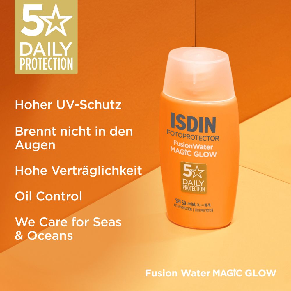 Flacon de crème solaire avec texte. Haute protection UV, ne pique pas les yeux, contrôle du sébum.