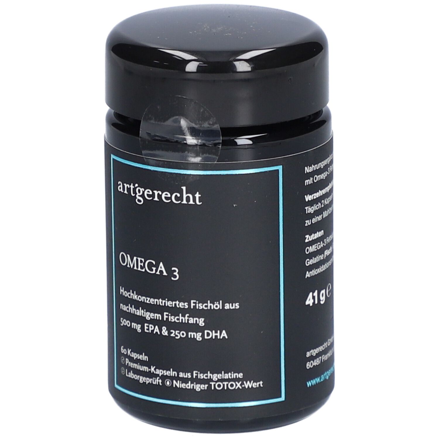 art'gerecht OMEGA 3 - Acides gras oméga-3 de haute qualité pour le cœur, le cerveau et la vue