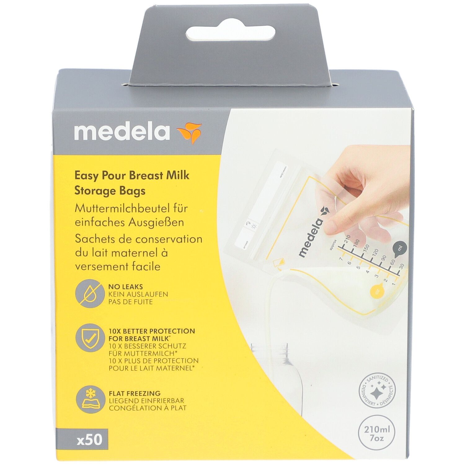 MEDELA Easy Pour Breast Milk Sachets de conservation du lait maternel à versement facile