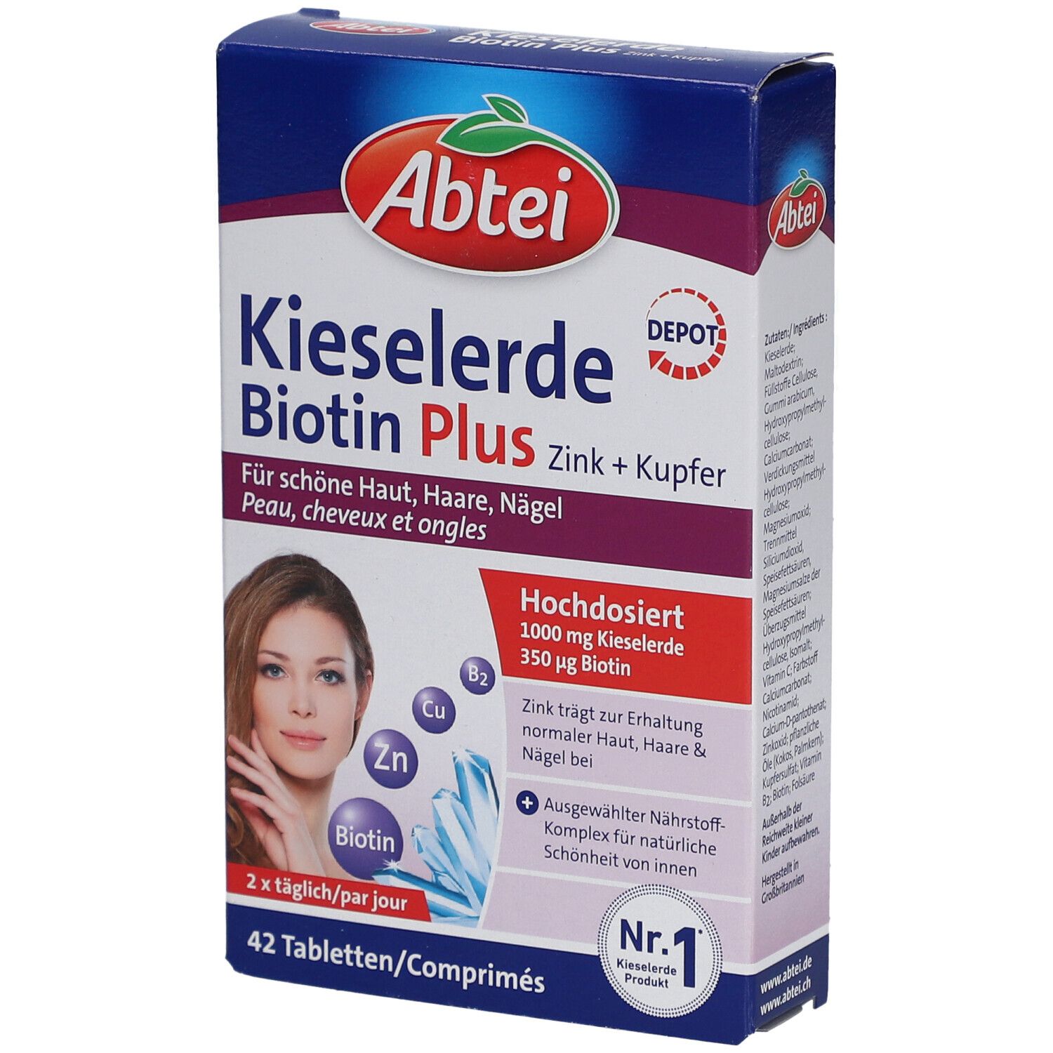 Abtei Kieselerde Biotin Plus