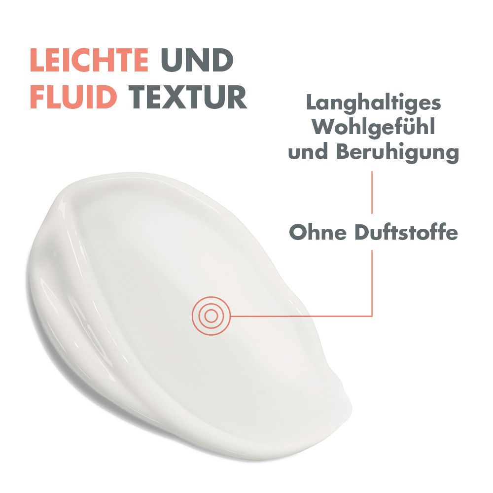 Gros plan sur la crème pour les yeux. Texture légère et fluide. Sans parfum. Bien-être durable.