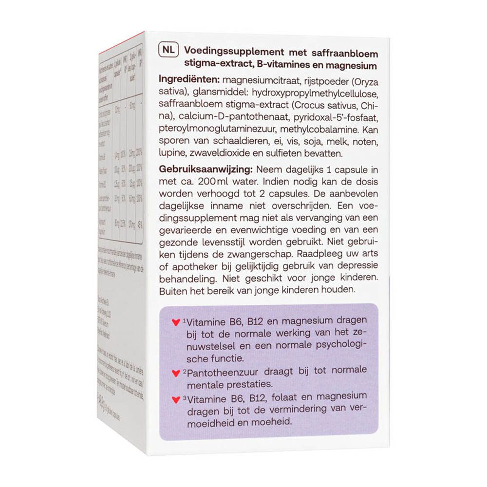 Dos de la boîte avec informations nutritionnelles et coordonnées du fabricant. Texte en français.