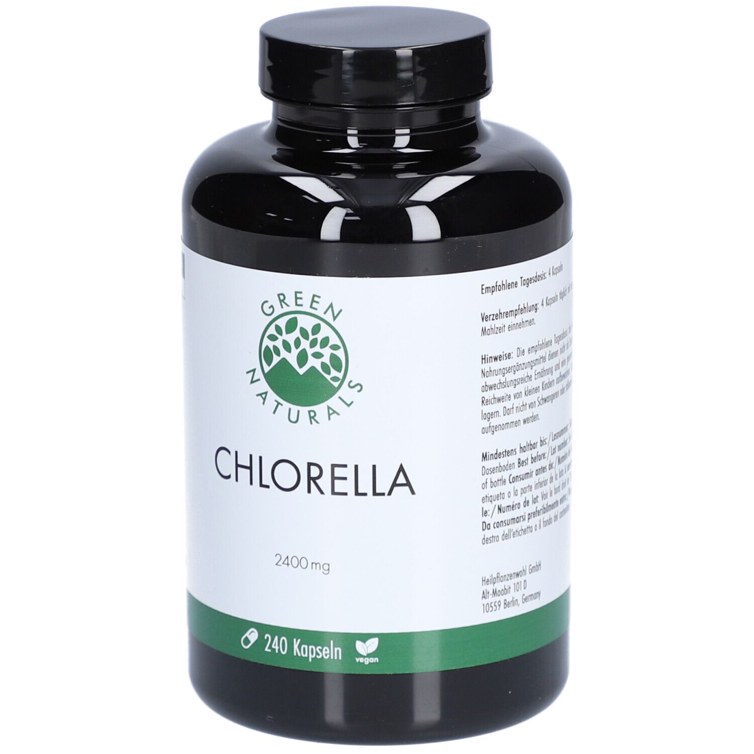 GREEN NATURALS Gélules de chlorella végan