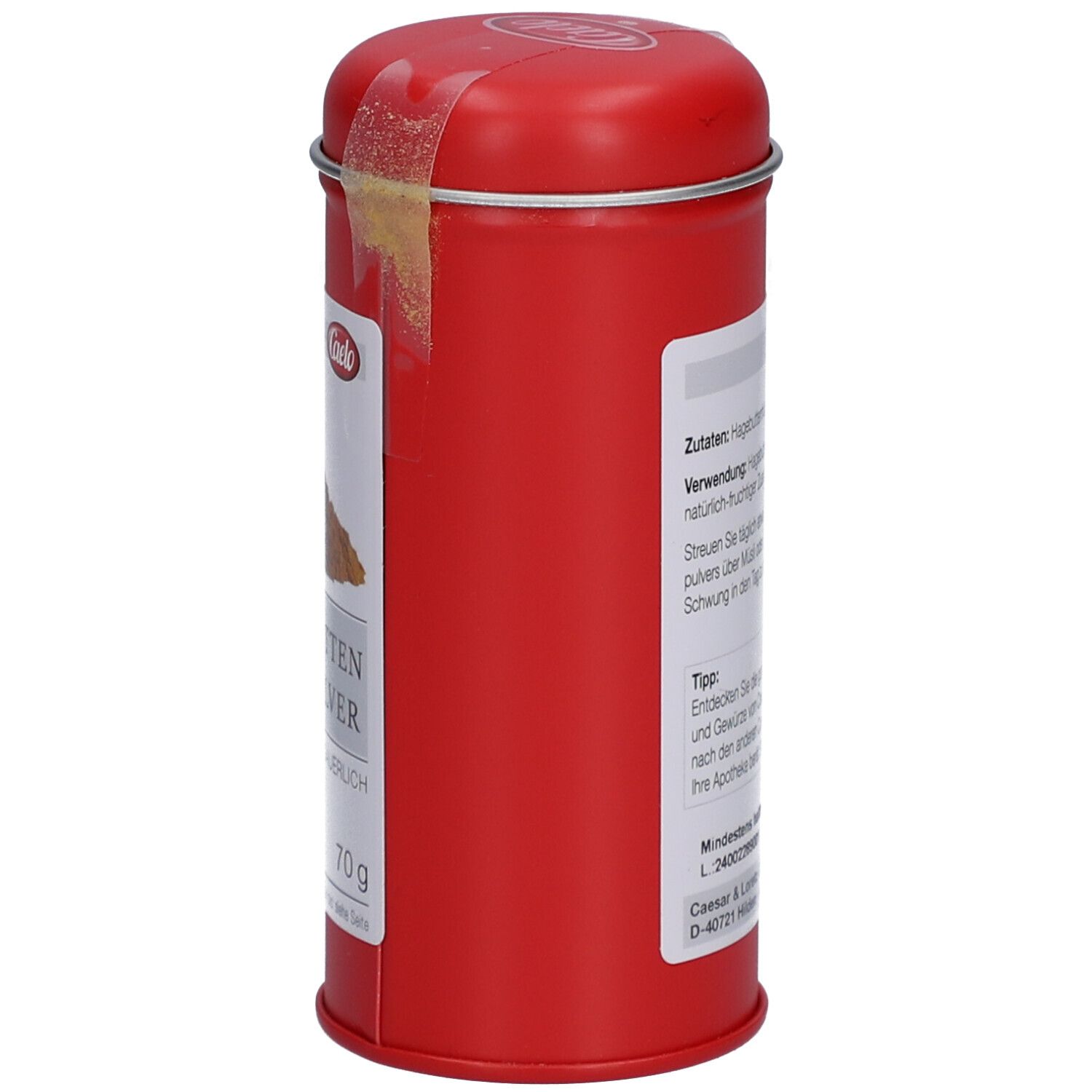 Caelo Hagebutten Pulver HV-Packung Blechdose