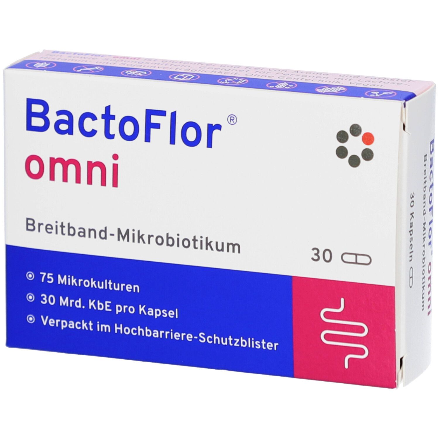 BactoFlor® omni Packung mit 30 Kapseln, Breitband-Mikrobiotikum.