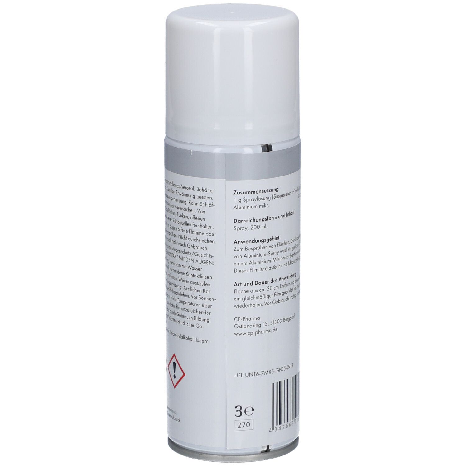 cp pharma Spray aluminium - Spray filmogène