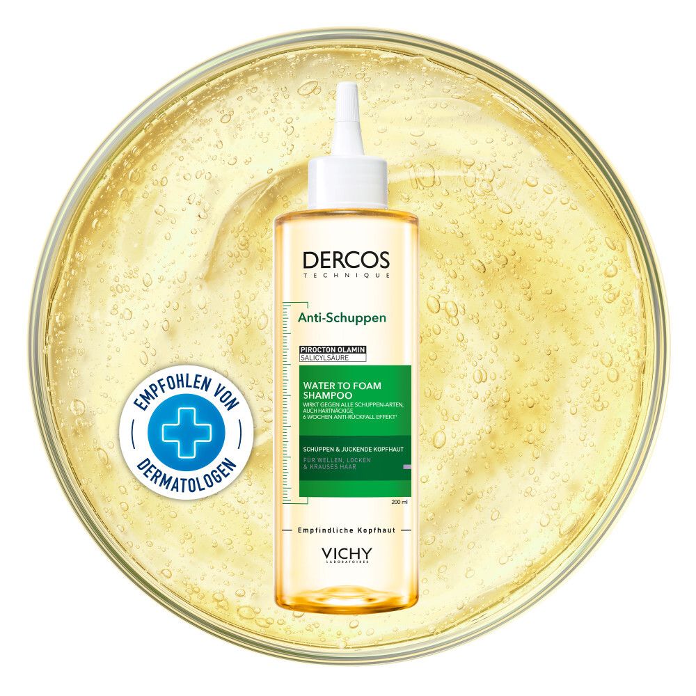 Dercos Technique Anti-Schuppen Shampoo. Flasche mit Wasser-zu-Schaum-Formel. Empfohlen von Dermatologen.