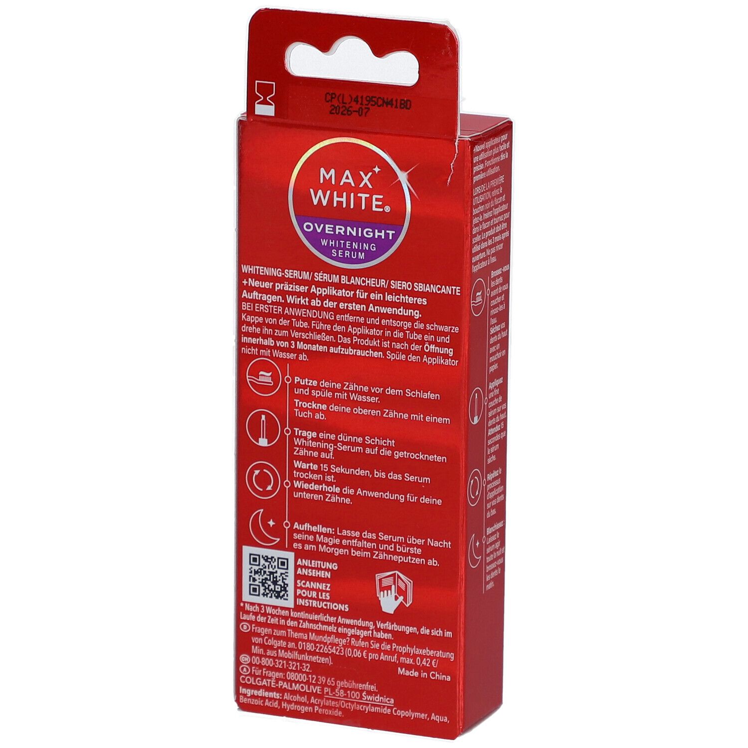 Colgate® Max White Ultimate Overnight Whitening Serum