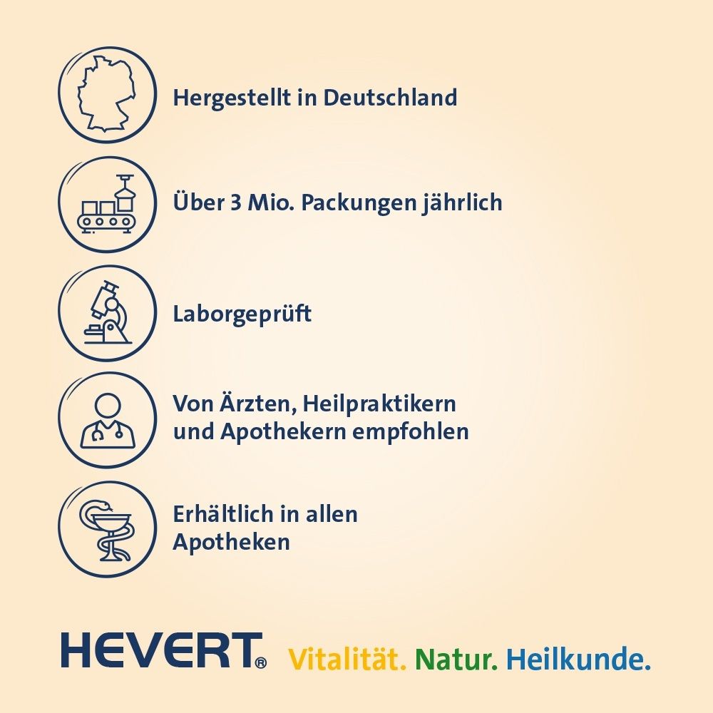 Symbole: Hergestellt in Deutschland, Laborgeprüft, Von Ärzten empfohlen.