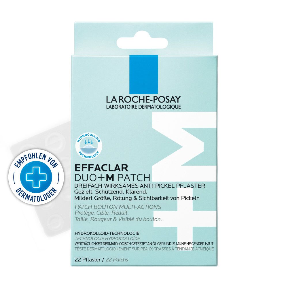 La Roche-Posay Effaclar DUO+M Patch. Verpackung mit 22 Pflastern. Empfohlen von Dermatologen.