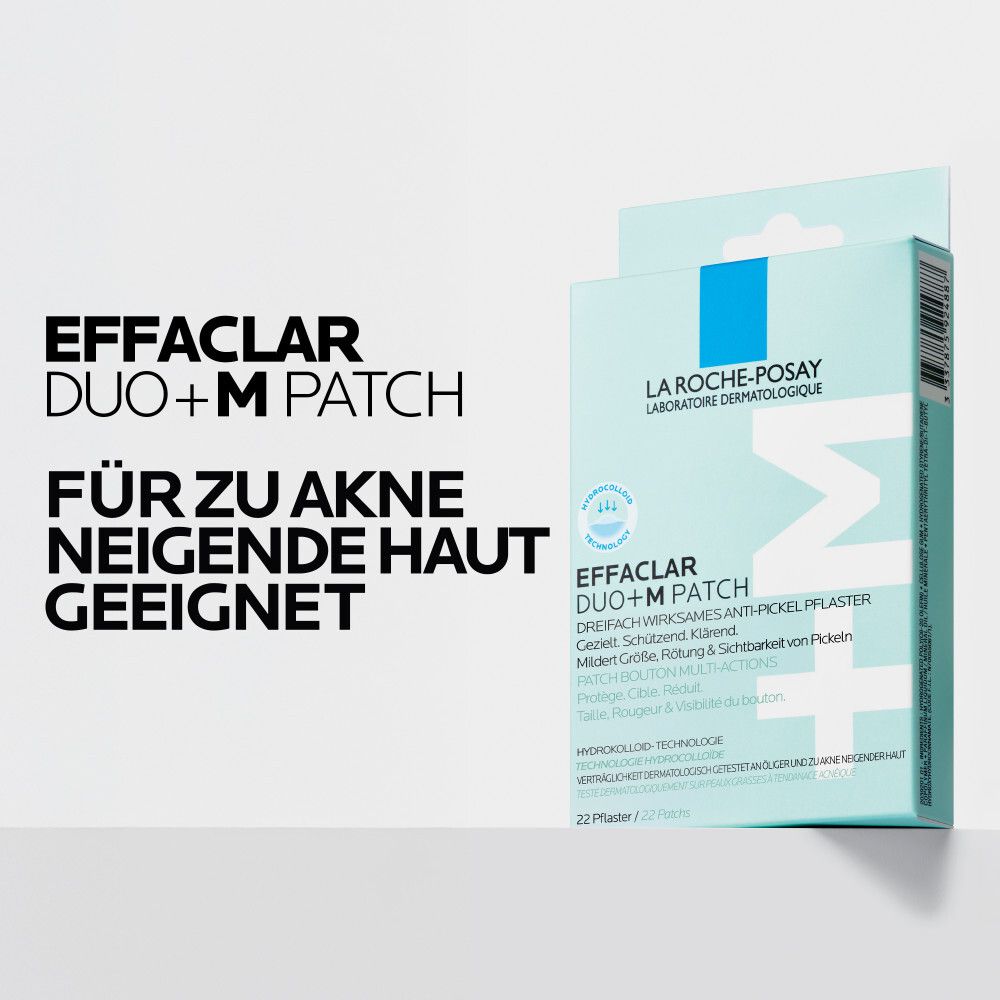 La Roche-Posay Effaclar DUO+M Patch. Geeignet für zu Akne neigende Haut. Packung.