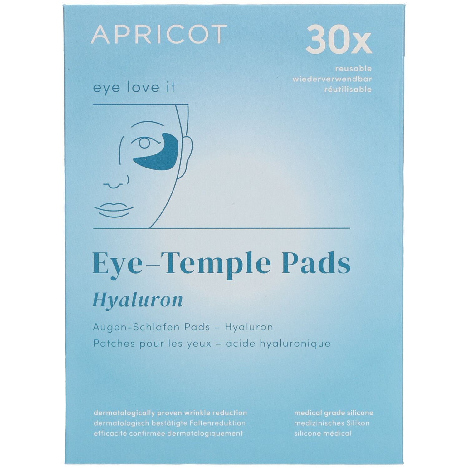 APRICOT eye love it Eye & Temple Pads - Patches pour les yeux à l'acide hyaluronique