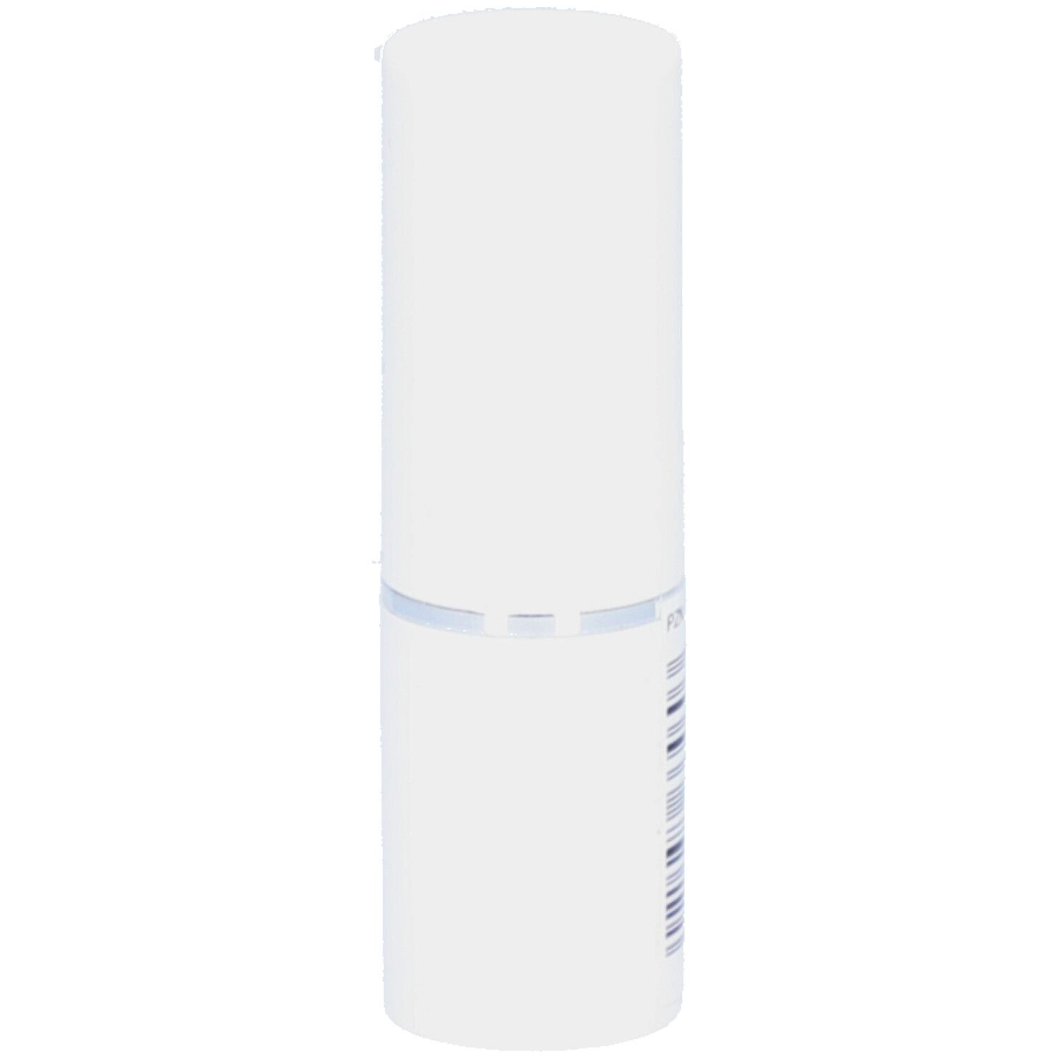 Tube de rouge à lèvres blanc. Aucune information sur le produit visible.