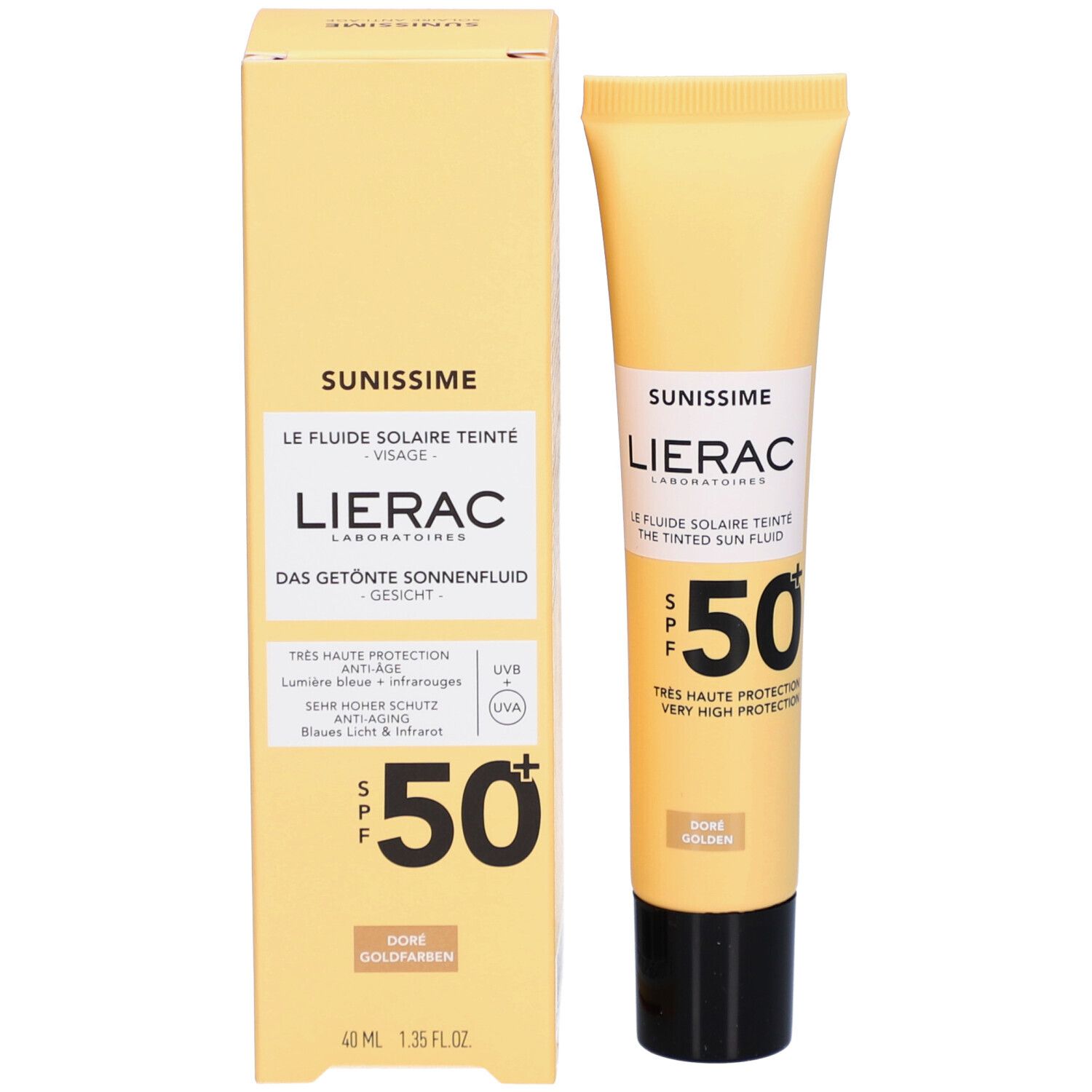 LIERAC Sunissime Le Fluide Solaire Teinté Anti-Âge Velouté Visage SPF50+