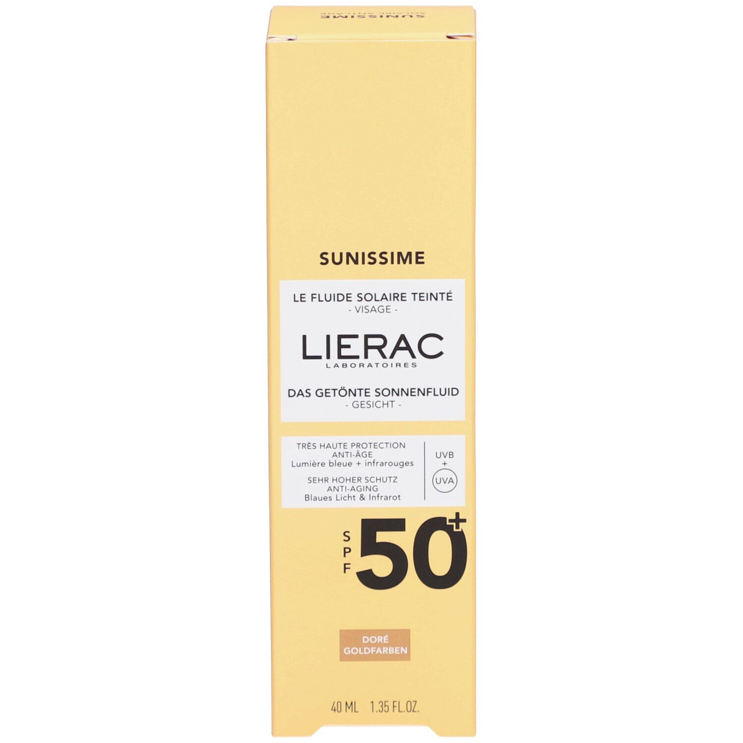 LIERAC Sunissime Le Fluide Solaire Teinté Anti-Âge Velouté Visage SPF50+