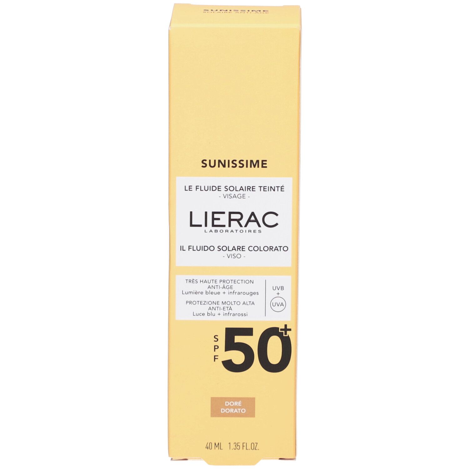 LIERAC Sunissime Le Fluide Solaire Teinté Anti-Âge Velouté Visage SPF50+