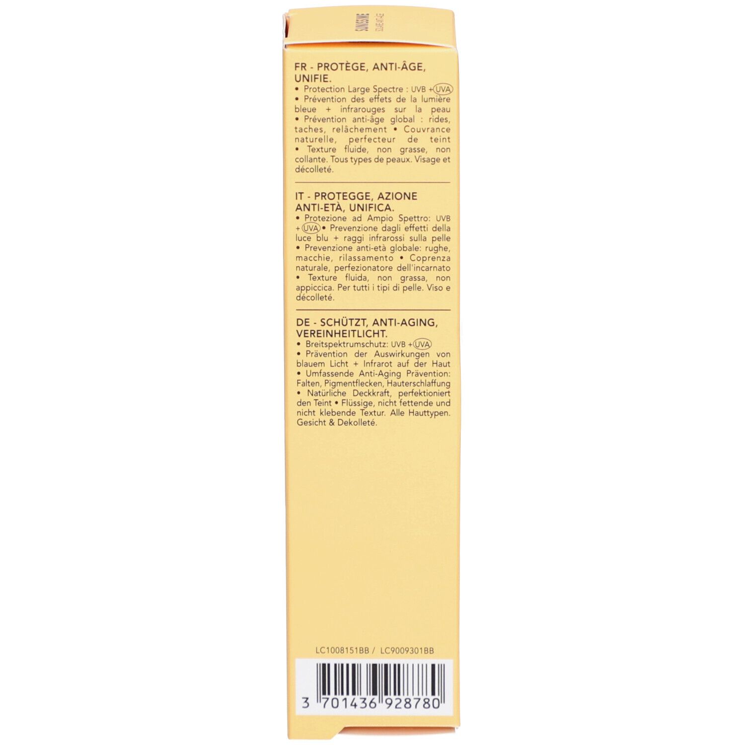 LIERAC Sunissime Le Fluide Solaire Teinté Anti-Âge Velouté Visage SPF50+