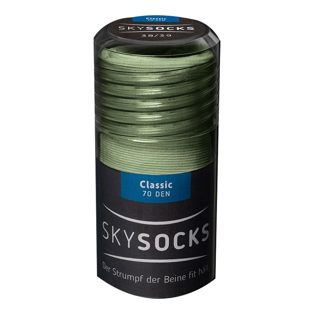 SKYSOCKS classic Mi-bas de soutien 70den AD 36/37 citron vert