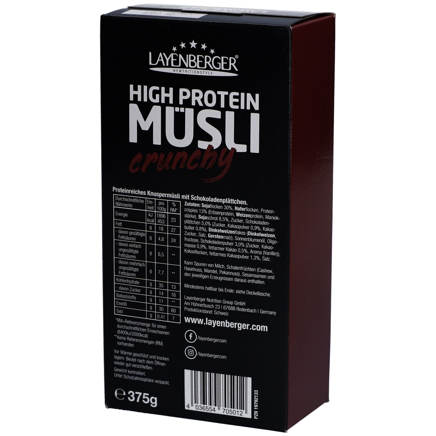 LAYENBERGER High Protein Crunchy Muesli chocolat