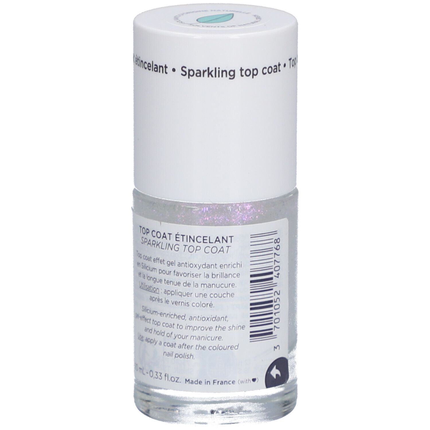 MEME® Top Coat étincelant au silicium - Effet gel à l'éclat nacré