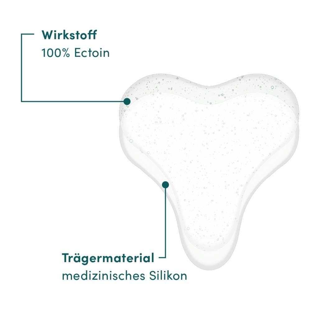 Pad Décolleté avec Ectoïne. Ingrédient actif : 100% Ectoïne. Support : silicone médical.