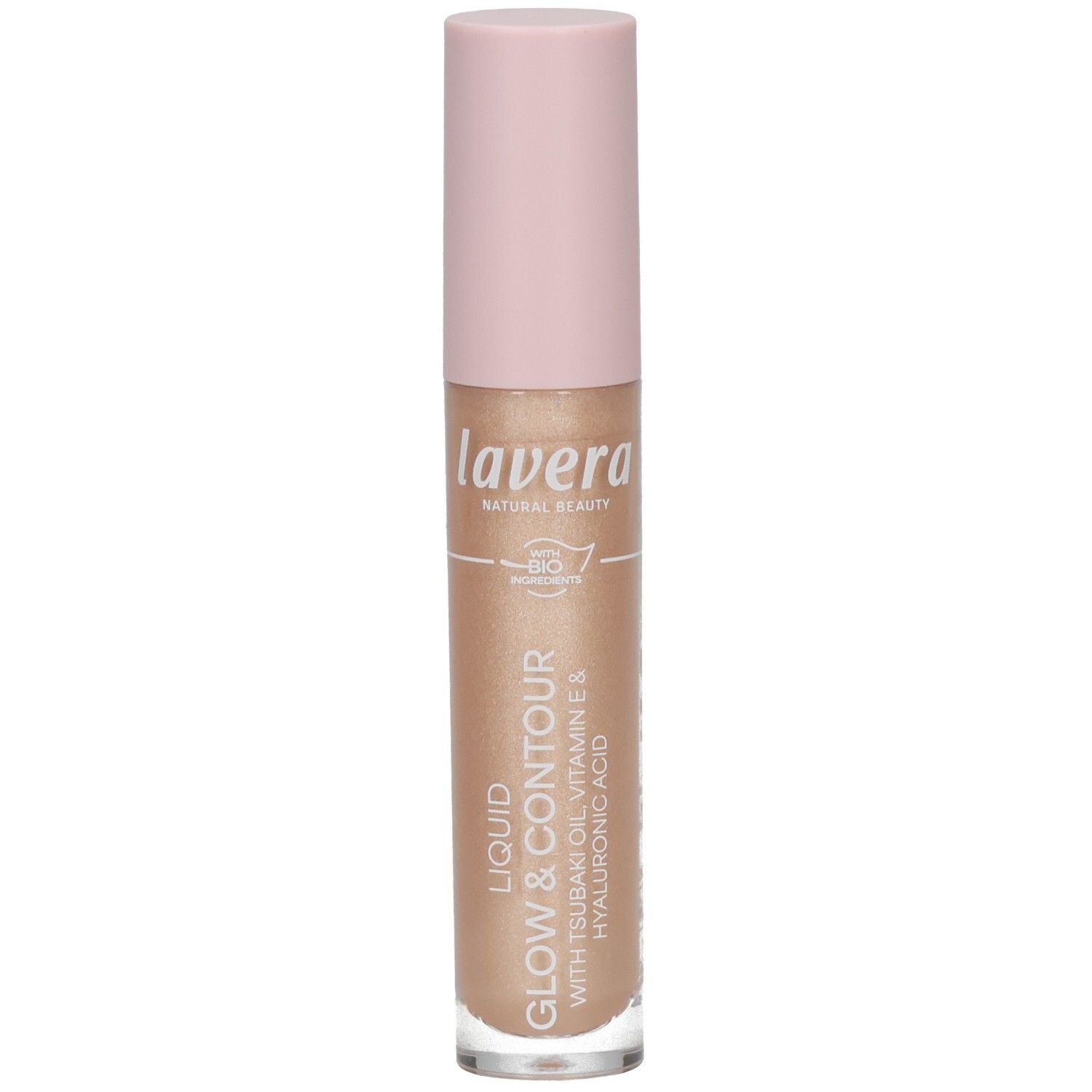 Lavera Liquid Glow & Contour in schimmerndem Goldton mit Hyaluronsäure und Vitamin E.