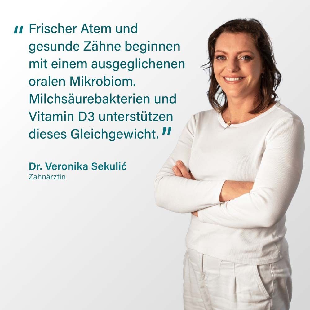 Zahnärztin Dr. Sekulić: Ausgeglichenes orales Mikrobiom für frischen Atem und gesunde Zähne.