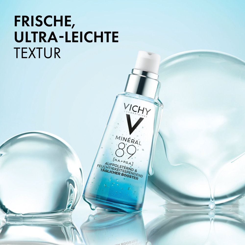 Booster Vichy Minéral 89 à la texture fraîche et ultra-légère.