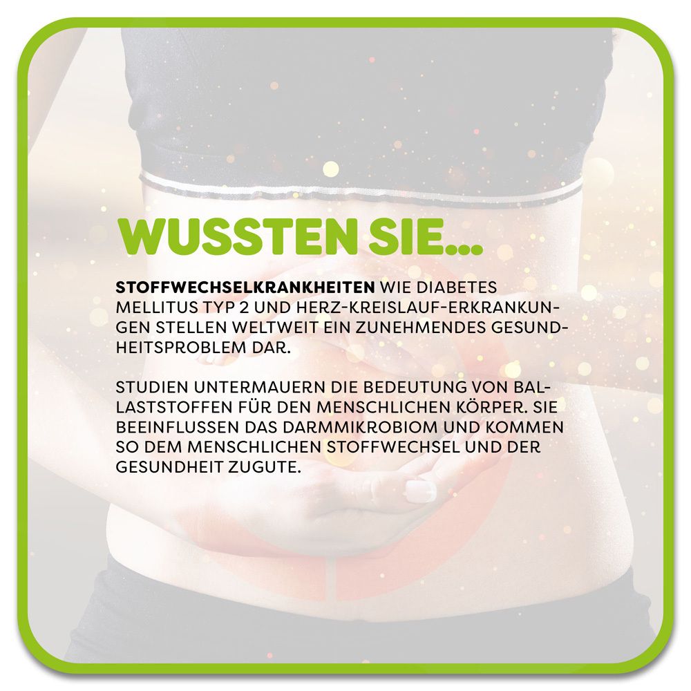 Graphique avec texte. Texte : Maladies métaboliques, diabète, maladies cardiovasculaires. Études soulignent l'importance des fibres.