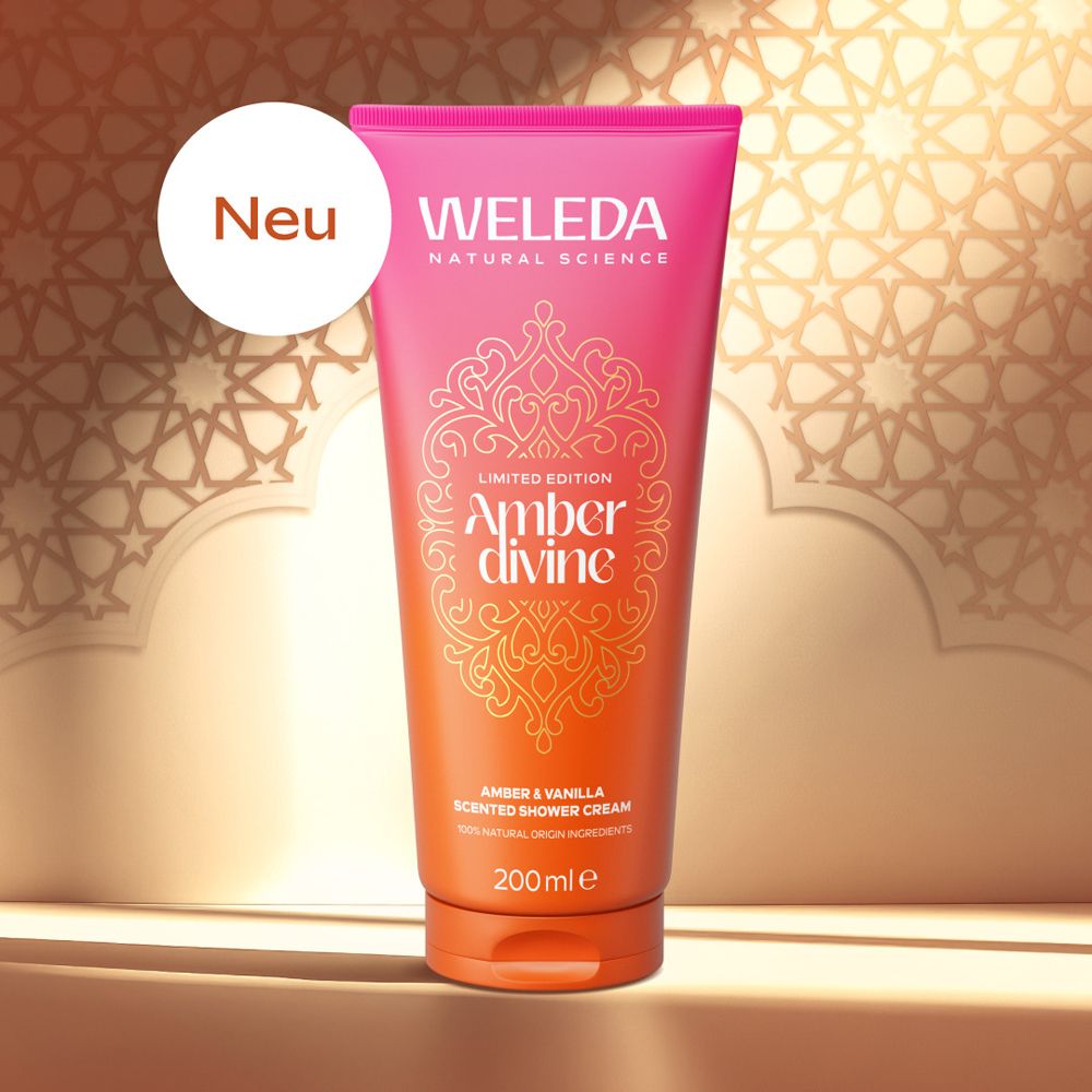 Nouvelle crème de douche Weleda Amber Divine Édition Limitée, 200ml.