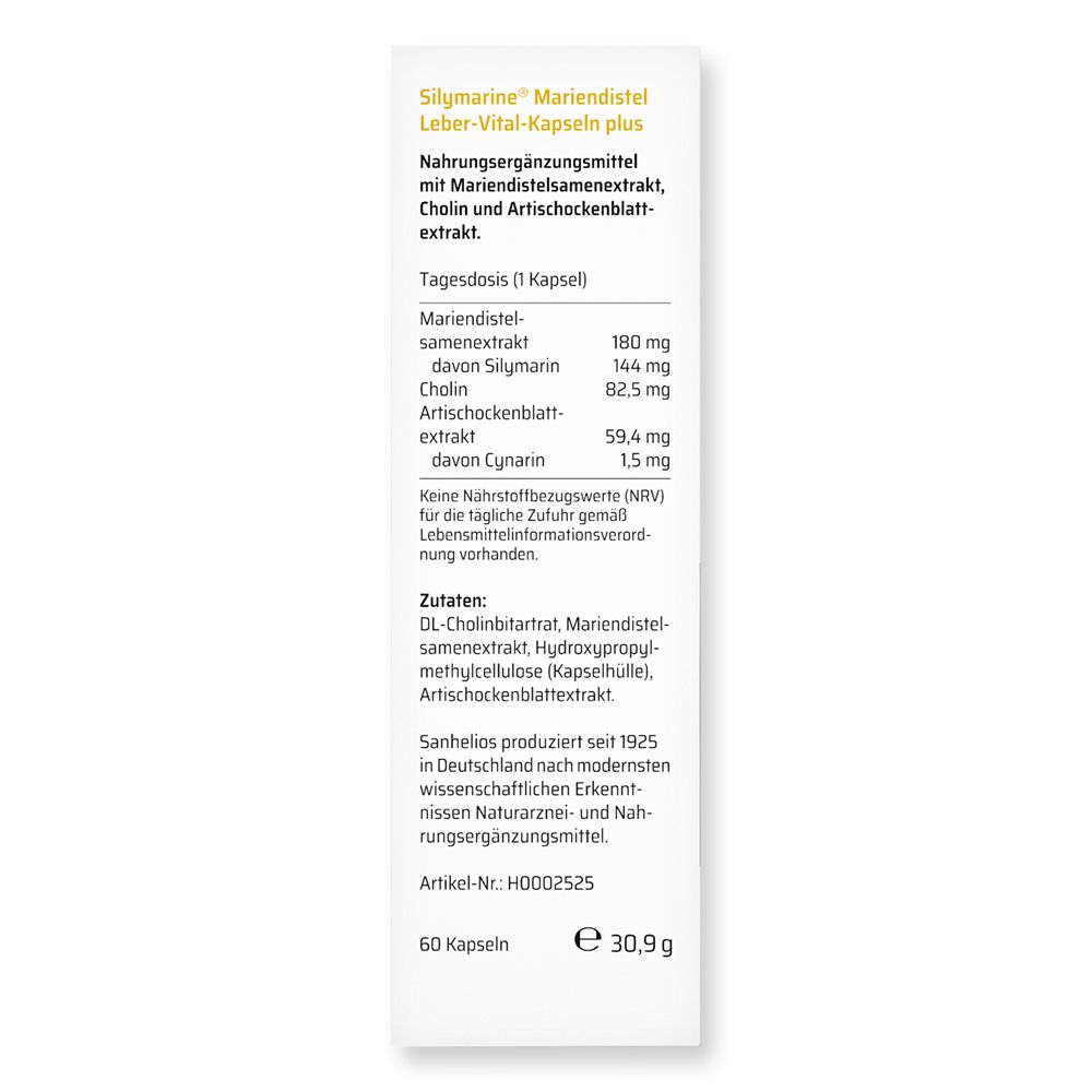 Seitenansicht der Verpackung mit detaillierten Produktinformationen.