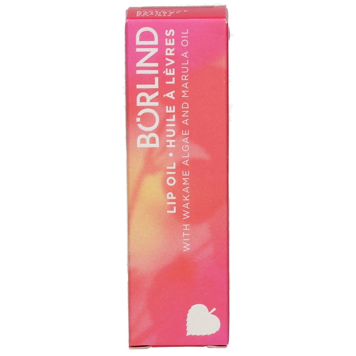 Emballage ANNEMARIE BÖRLIND Lip Oil Wild Fuchsia avec motif floral et informations produit.