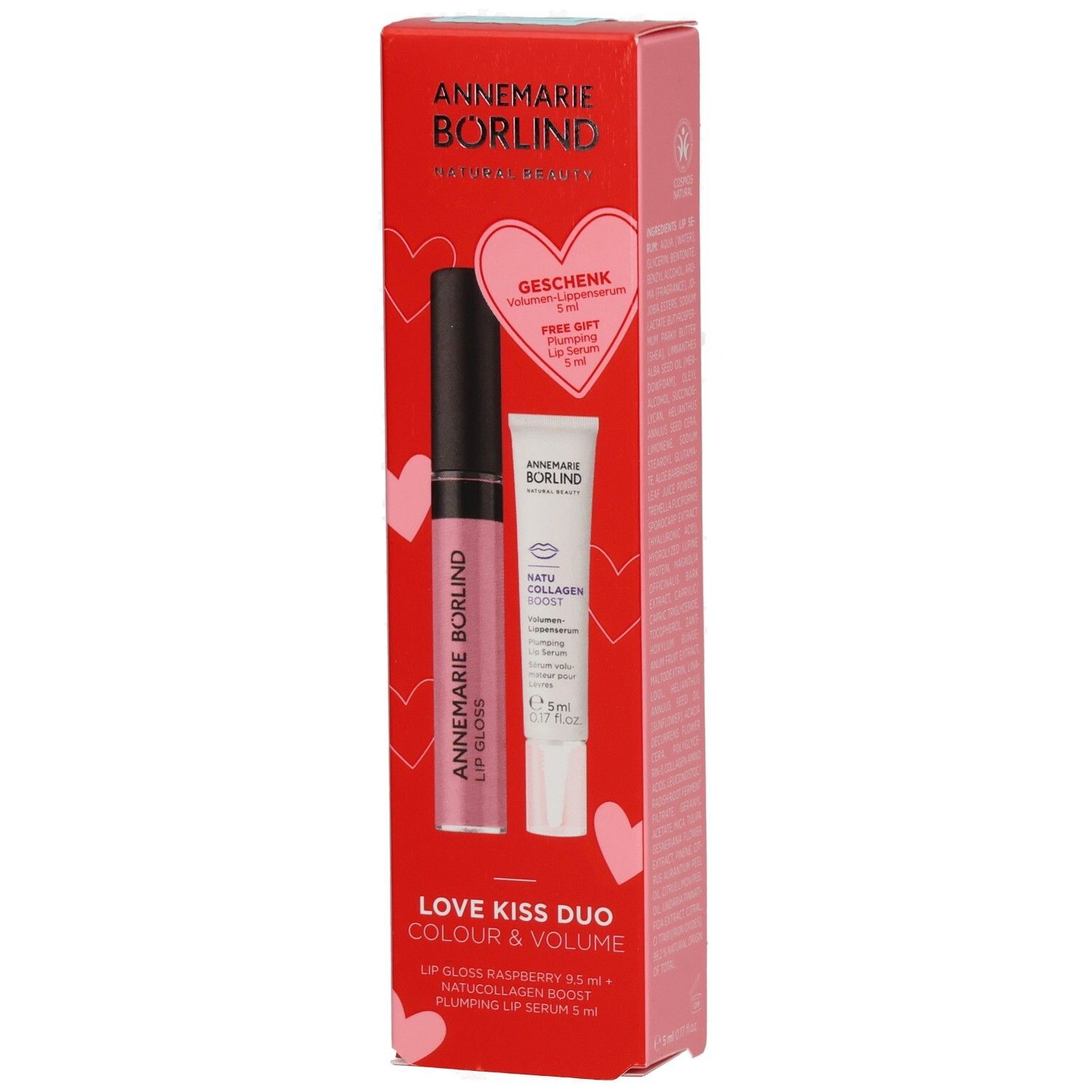 ANNEMARIE BÖRLIND Love Kiss Duo : Gloss à lèvres et sérum pour lèvres en coffret cadeau.