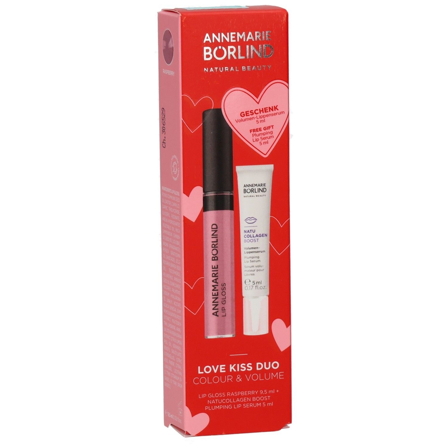 ANNEMARIE BÖRLIND Love Kiss Duo : Emballage avec gloss et sérum pour lèvres.
