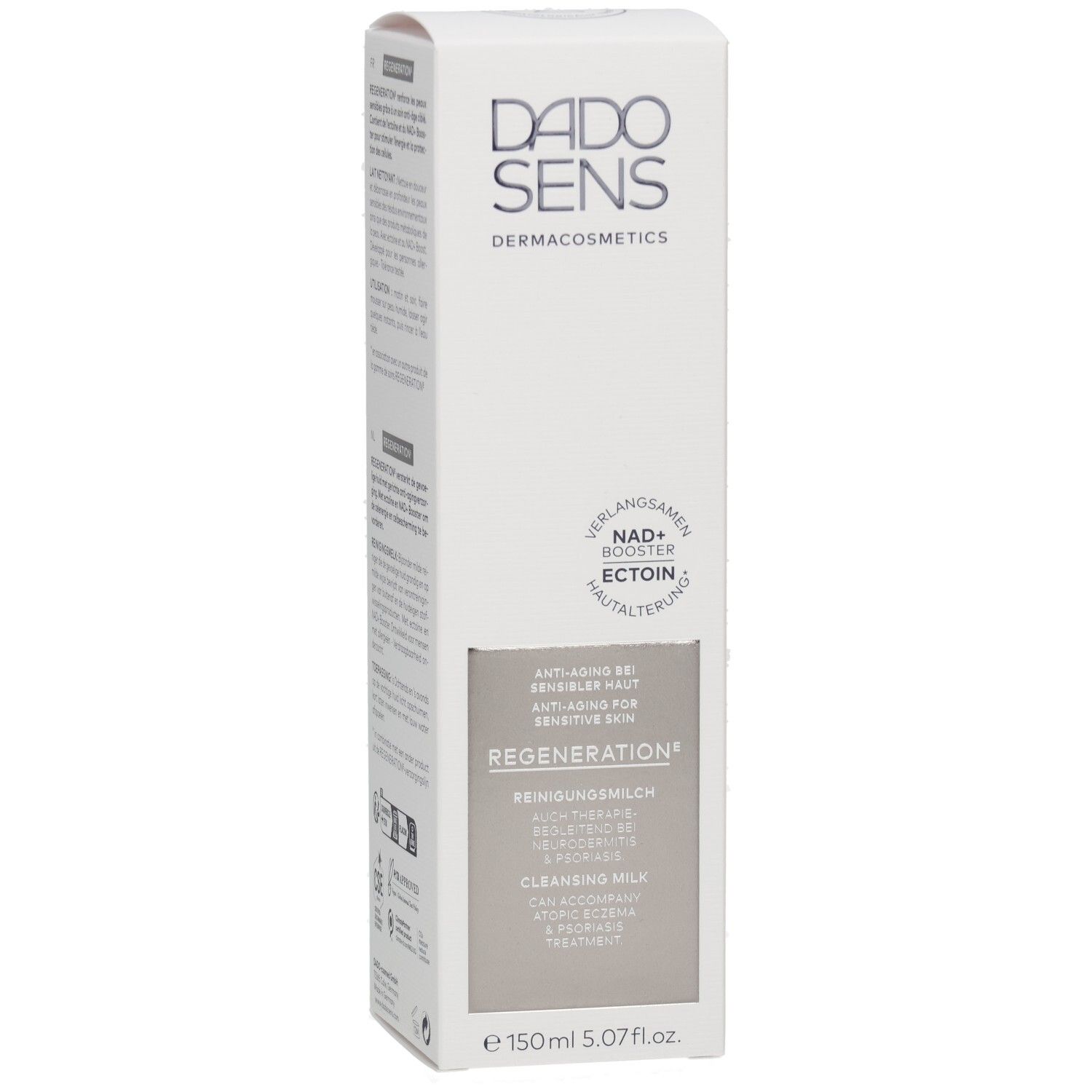 DADOSENS REGENERATION Reinigungs milch Verpackung. Anti-Aging für sensible Haut.