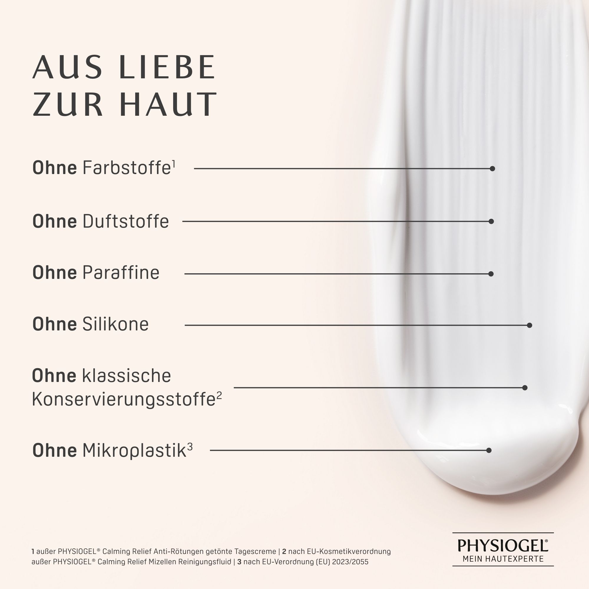 Texture crème. Sans colorants, parfums, paraffines, silicones, conservateurs classiques, microplastiques.