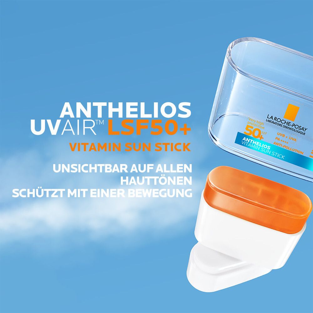 La Roche Posay Anthelios UV Air Stick LSF 50+. Unsichtbar auf allen Hauttönen.